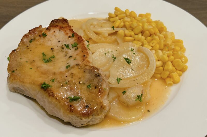 Pork Chops with Scalloped Potatoes & Corn