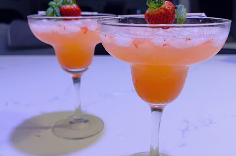 Strawberry Champagne Margaritas