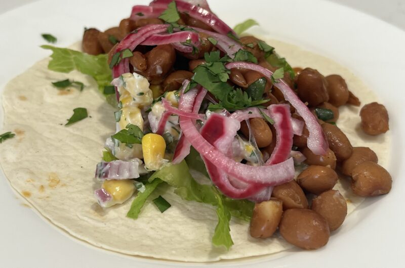 Bean Tacos with Corn Salad