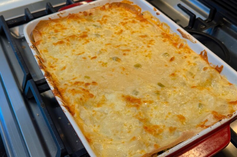 Mexican Chicken Lasagna with White Sauce