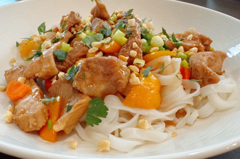 Hoisin Pork with Rice Noodles