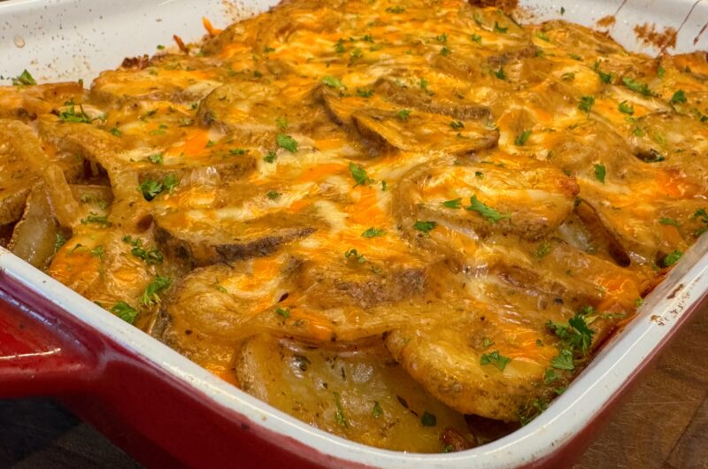 Smothered Pork Chop Scalloped Potato Casserole
