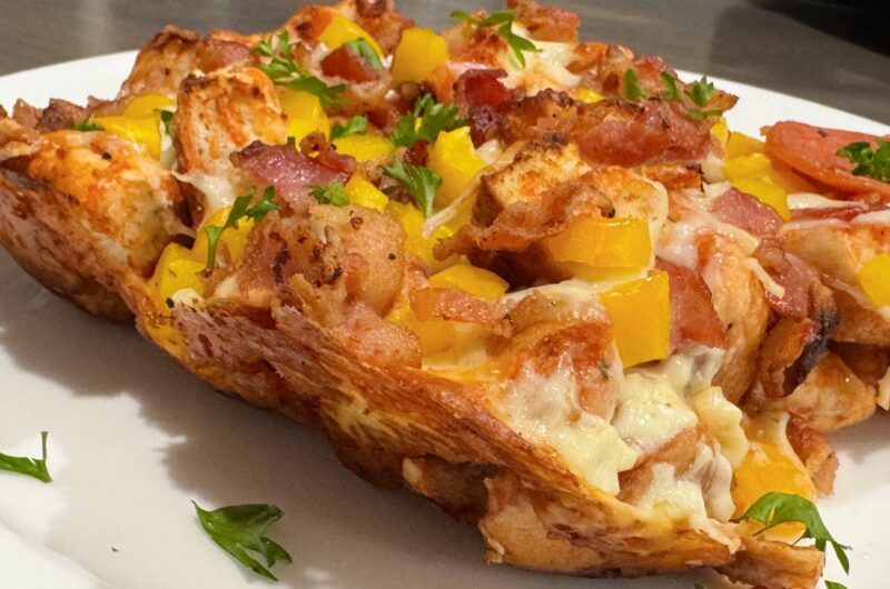 Pizza Bagel Casserole