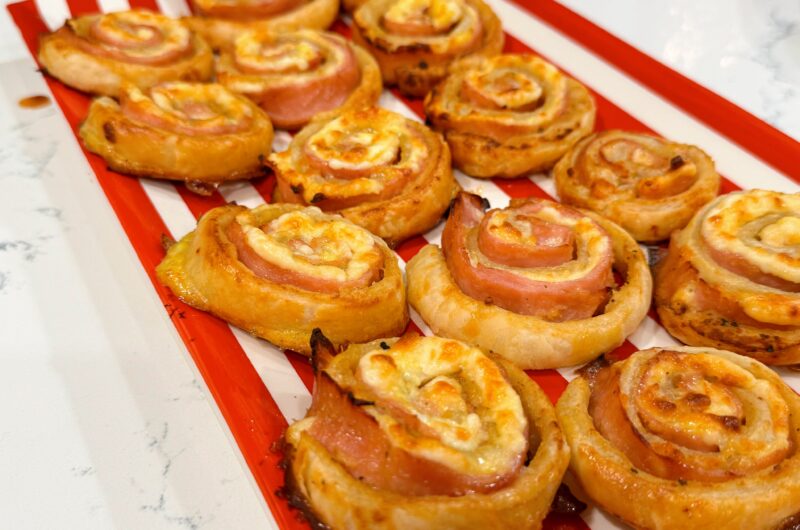 Ham & Cheese Puff Pastry Pinwheels