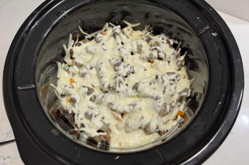 Slow Cooker Cheesesteak Potato Casserole