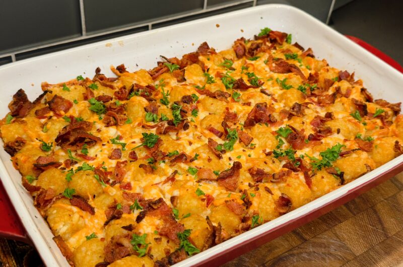 Cheesy Tater Tot Breakfast Casserole