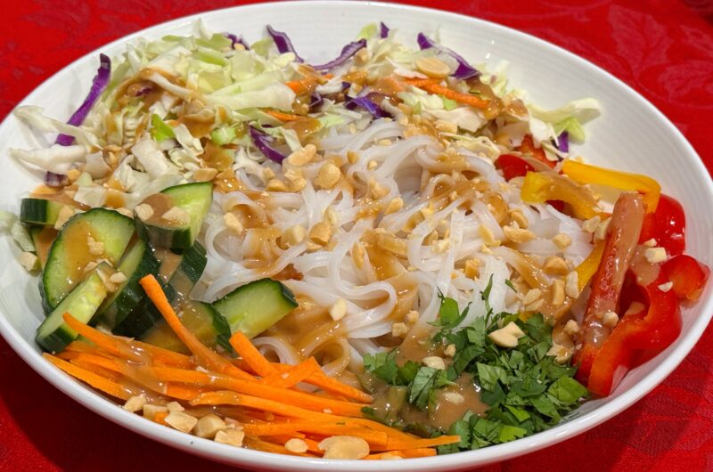 Spring Roll Salad with Peanut Sauce