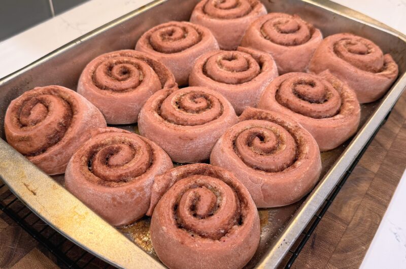 Pink Velvet Cinnamon Rolls