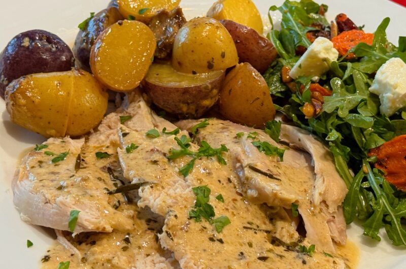 Creamy Lemon & Herb Roasted Chicken with Potatoes