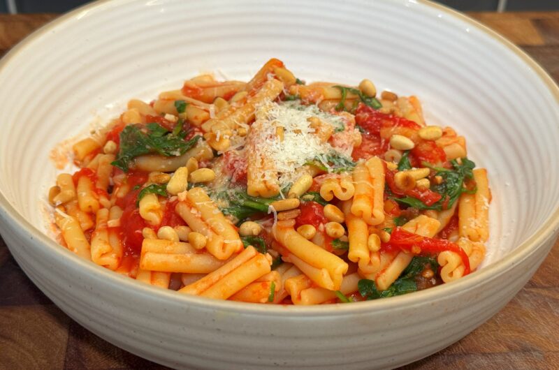 Gemelli with Arugula, Tomatoes and Pine Nuts