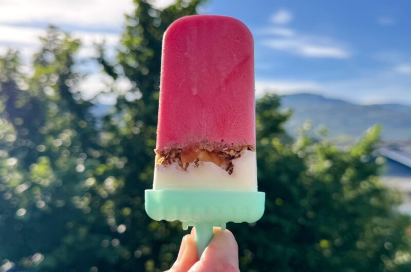 Strawberry Breakfast Popsicles