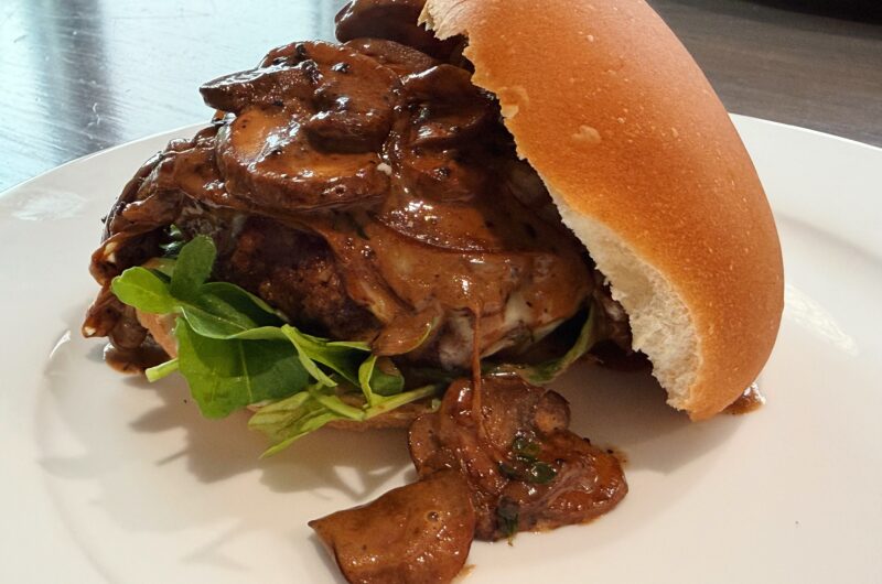 Black Garlic Mushroom Burger