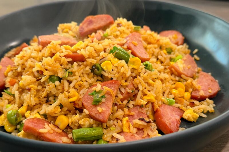 Sweet Corn Fried Rice with Kielbasa