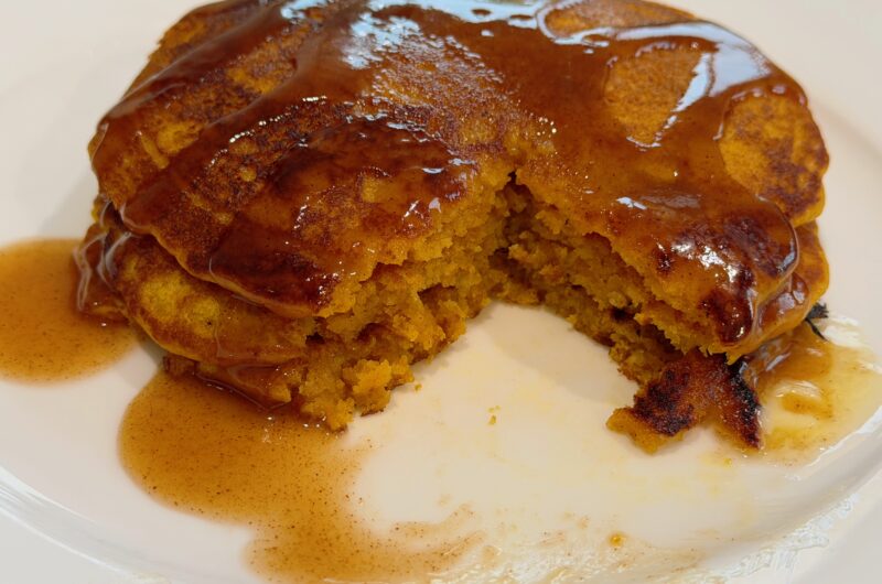 Pumpkin Pancakes with Cinnamon Syrup