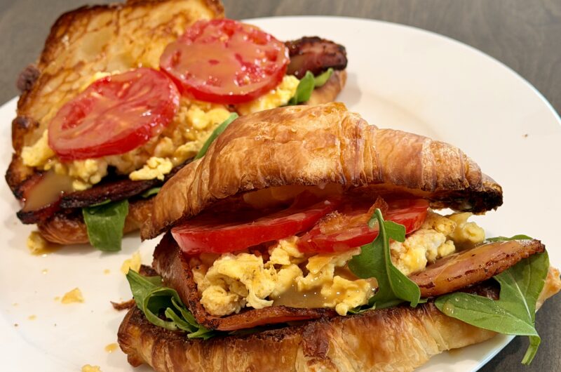 Maple Mustard Croissant Breakfast Sandwich